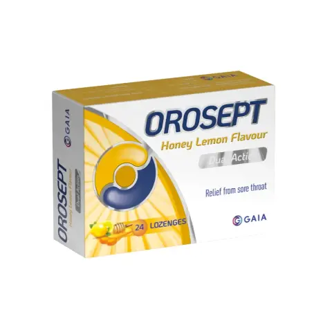 Orosept Honey & Lemon Lozenges 24s thumbnail 1