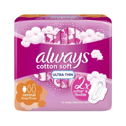 Always Ultra Sensitive Normal Sanitary Pads with Wings 10s thumbnail 1