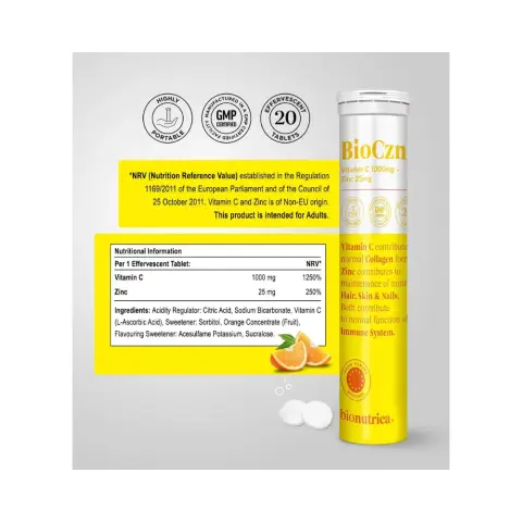 BioCzn Vitamin C 1000MG + Zinc Effervescent Tablet 20 Tablets thumbnail 3