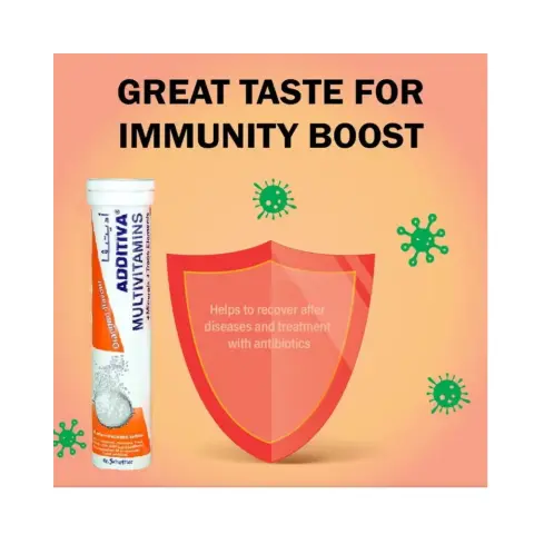 Additiva Multivitamin+Minerals+Traces Elemets Effervescent 20 Tablets thumbnail 3