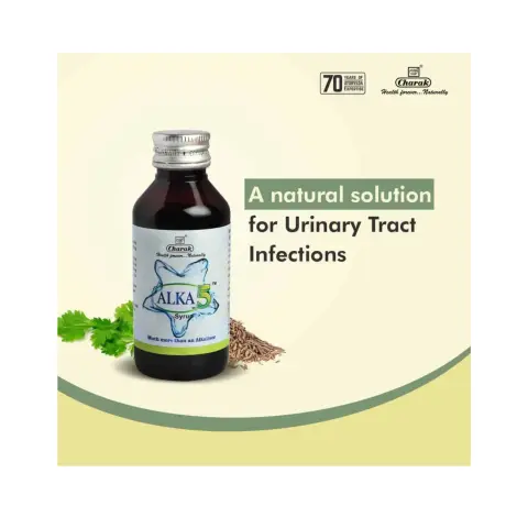 Charak Alka 5 Urinary Alkaliser Herbal Syrup 100ml thumbnail 2