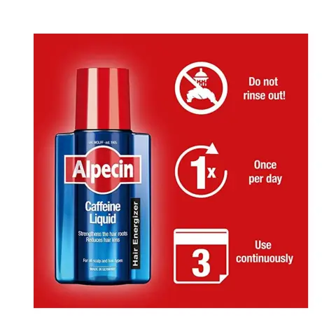 Alpecin Caffeine Liquid Anti Hair Loss Scalp Treatment 200ml thumbnail 4