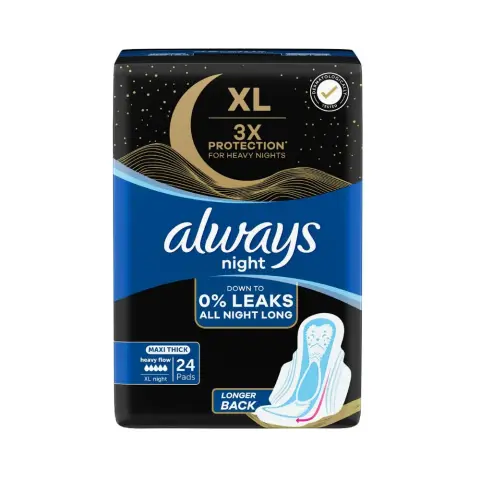 Always Night Sanitary Pads with Wings 24s thumbnail 1