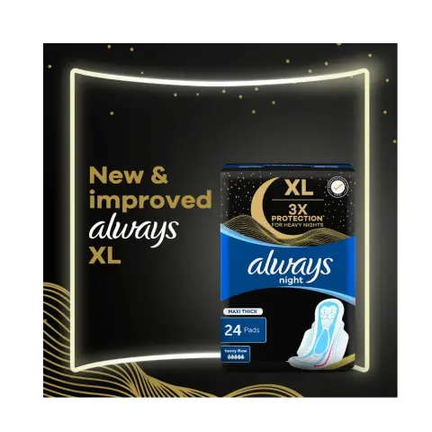 Always Night Sanitary Pads with Wings 24s thumbnail 2