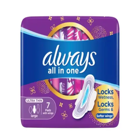 Always Ultra All-in-One Large Sanitary Pads with Wings 7s thumbnail 1