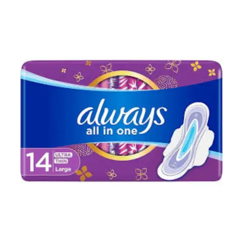 Always Ultra Thin Large All-in-One Sanitary Pads 14s thumbnail 1