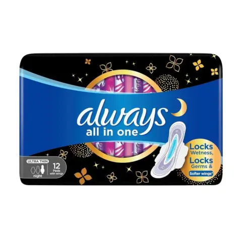 Always Ultra Thin All-in-One Sanitary Pads 12s thumbnail 1