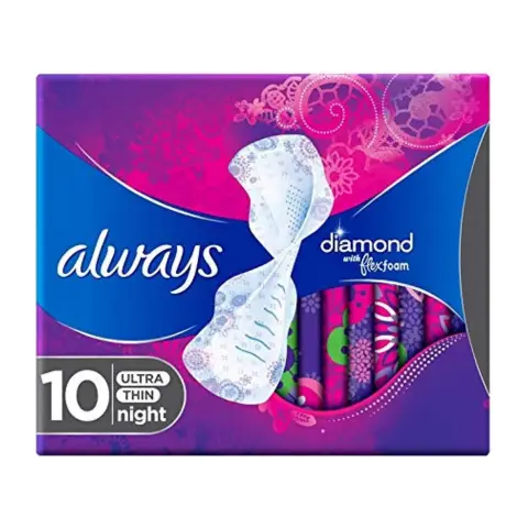 Always Diamond Thick Sanitary Pads 10s thumbnail 1