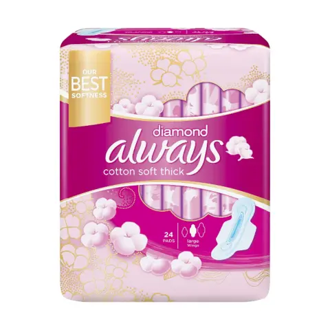 Always Diamond Thick Sanitary Pads 24s thumbnail 1