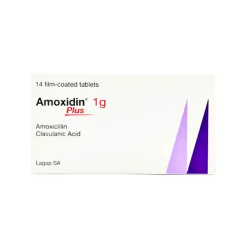 Amoxidin Plus 1g Tablets 14s thumbnail 1
