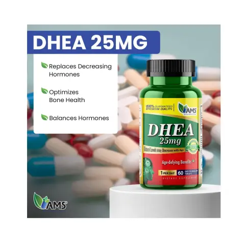 AMS DHEA 25mg Hormonal Balance & Energy Support Tablets 60s thumbnail 2