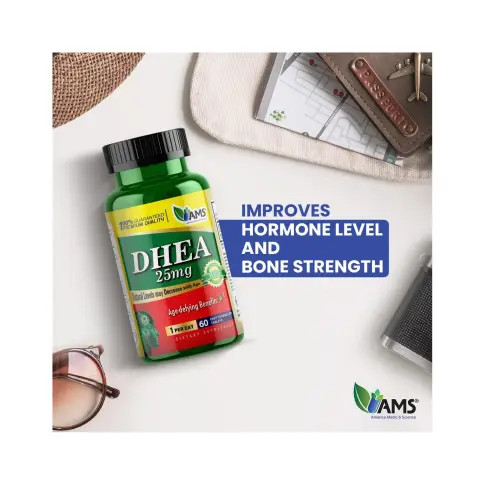 AMS DHEA 25mg Hormonal Balance & Energy Support Tablets 60s thumbnail 3