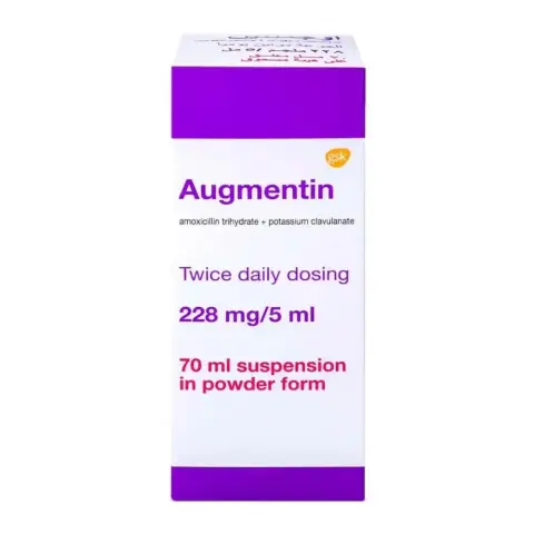 Augmentin 228mg/5ml Suspension 70ml thumbnail 1
