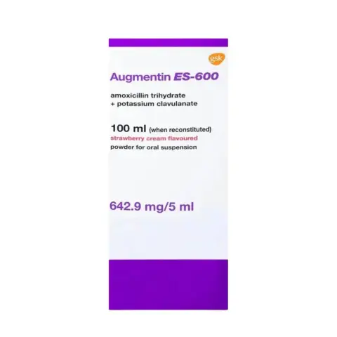 Augmentin ES 600/42.9mg Suspension 100ml thumbnail 1