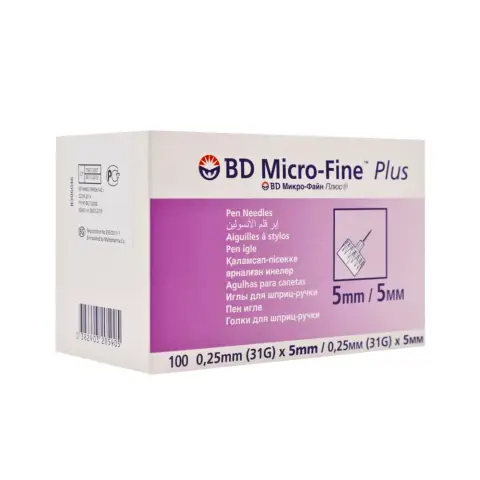 BD Micro Fine Plus 5MM 31G Needles 100 PC thumbnail 1