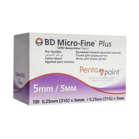 BD Micro Fine Plus Penta Point 31Gx5MM Needle 100 PC thumbnail 1
