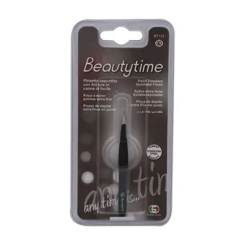 Beautytime Point Tweezer Gun Metal Sini Bt123 thumbnail 1