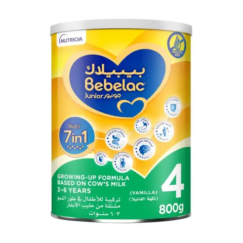 Bebelac Junior 7-in-1 Stage 4 Growing-Up Milk Formula for 3+ Years 800g thumbnail 1