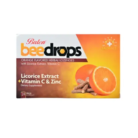 Beedrops Orange & Vitamin C Lozenges 24s thumbnail 1