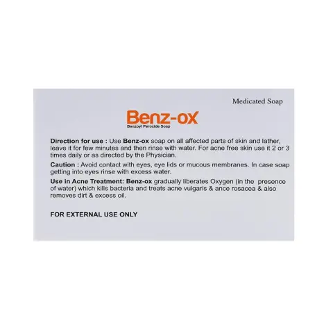 Benz-Ox Benzoyl Peroxide Antibacterial Anti-Acne Cleansing Soap 100g thumbnail 2