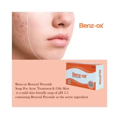 Benz-Ox Benzoyl Peroxide Antibacterial Anti-Acne Cleansing Soap 100g thumbnail 3