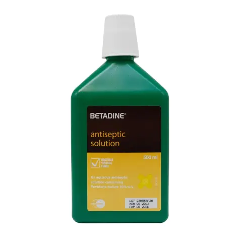 Betadine Povidone-Iodine Antiseptic Wound Cleansing Solution 500ml thumbnail 1