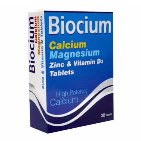Biocium Calcium & Vitamin D Bone Strength Support Tablets 30s thumbnail 1