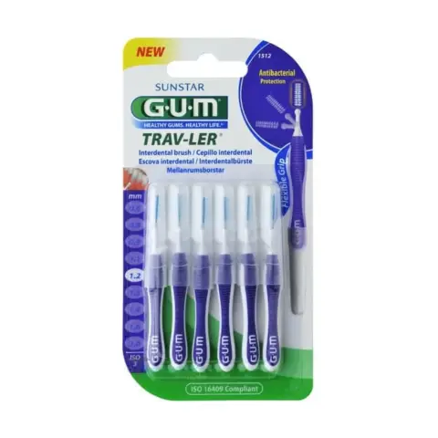 Gum 1512 Proxa Trav-Ler 1.2mm Interdental Brush 6S thumbnail 1
