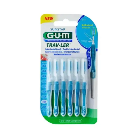Gum 1614 P/B Trav-Ler 1.6mm Interdental Brush 6S thumbnail 1