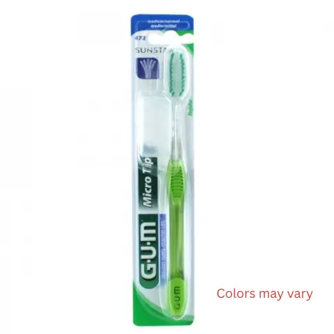 GUM 472 Microtip Medium Bristle Plaque Removing Toothbrush thumbnail 1
