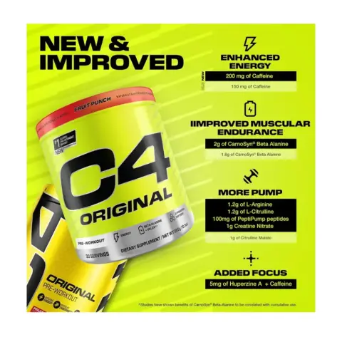 Cellucor C4 Fruit Punch 30 Servings 285 G thumbnail 2