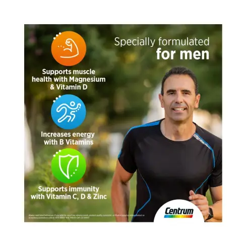 Centrum Men Daily Multivitamin & Mineral Supplement Tablets 60s thumbnail 2