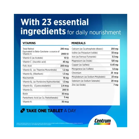 Centrum Men Daily Multivitamin & Mineral Supplement Tablets 60s thumbnail 3