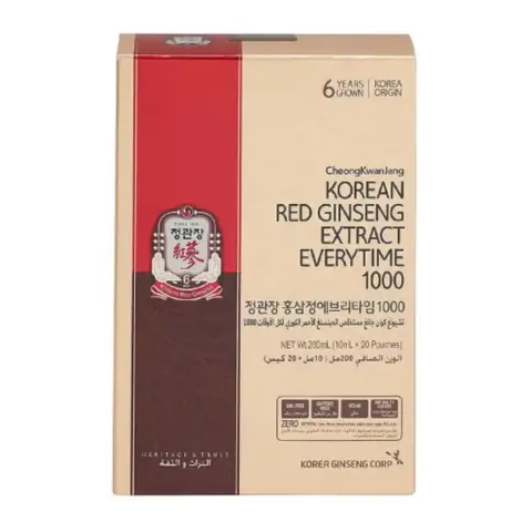Cheongkwanjang Korean Red Ginseng Everytime 1000 10Ml Sachets 20S thumbnail 1