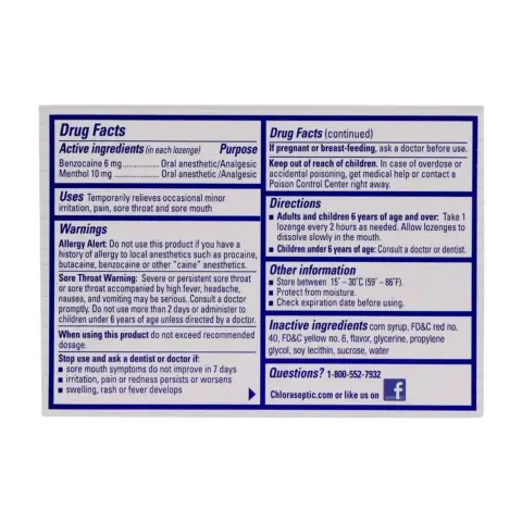 Chloraseptic Citrus Lozenges 18s thumbnail 2