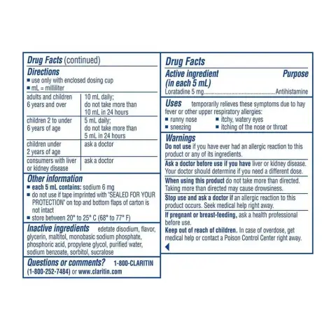 Claritine Syrup 120ml thumbnail 3