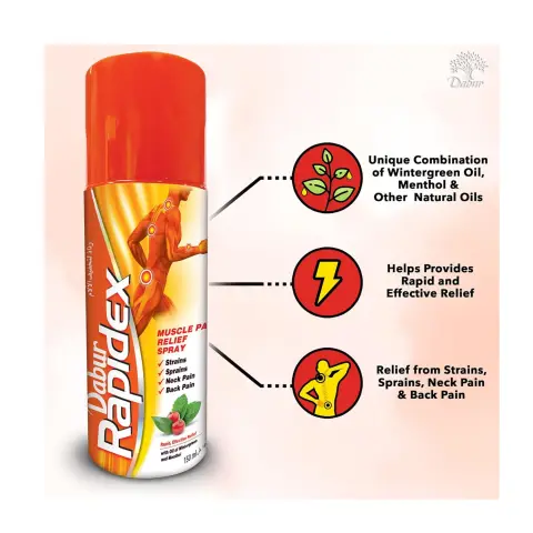 Dabur Rapidex Muscle & Joint Fast Pain Relief Spray 150ml thumbnail 3