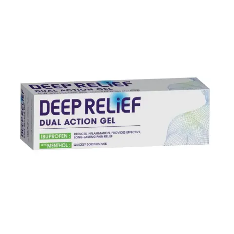 Deep Relief Dual Action Ibuprofen & Levomenthol Pain Relief Gel 100g thumbnail 1