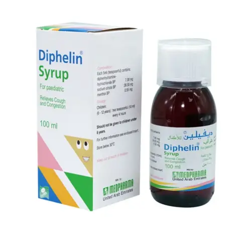 Diphelin Paediatric Syrup 100ml thumbnail 2