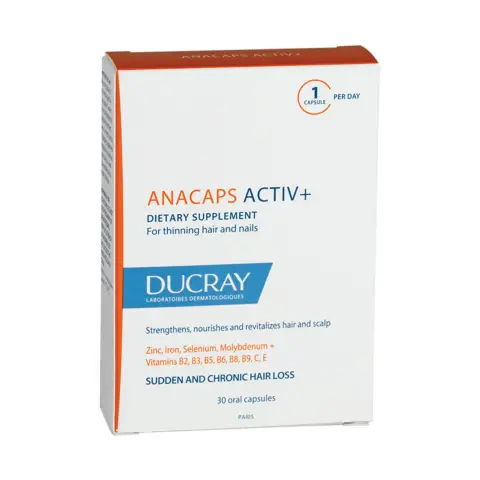 Ducray Anacaps Activ+ Anti Hair Loss & Scalp Vitality Capsules 30s thumbnail 1