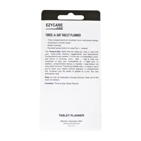 Ezycare Three-A-Day Tablet Planner 17178 thumbnail 2