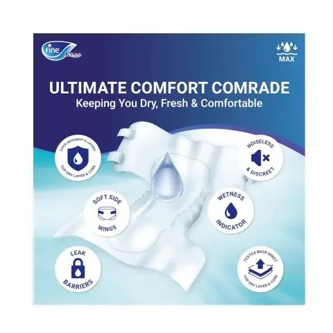 Fine Adult Diaper Heavy-Brief Medium 11 PC thumbnail 3