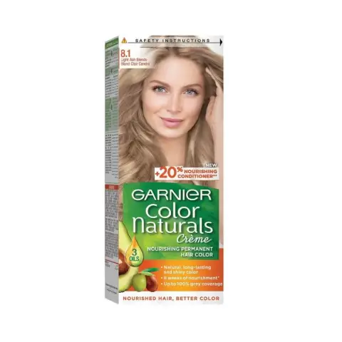 Garnier Color Naturals 8.1 Light Ash Blonde Permanent Hair Colour