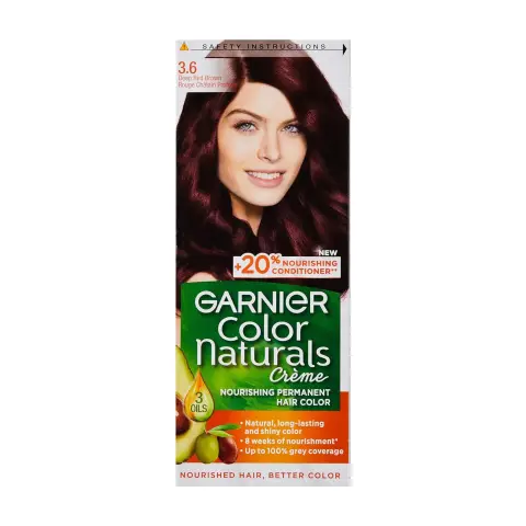 Garnier Color Naturals 3.6 Deep Red Brown Permanent Hair Colour