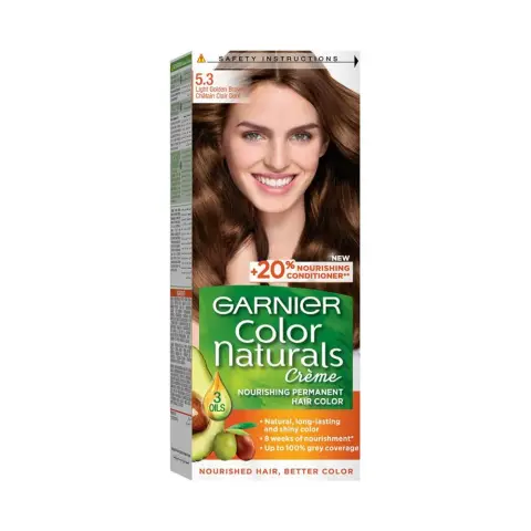 Garnier Color Naturals 5.3 Light Golden Brown Permanent Hair Colour thumbnail 1