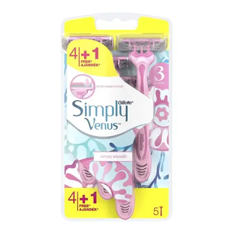 Gillette Simply Venus 3 Women's Disposable Razors 4+1