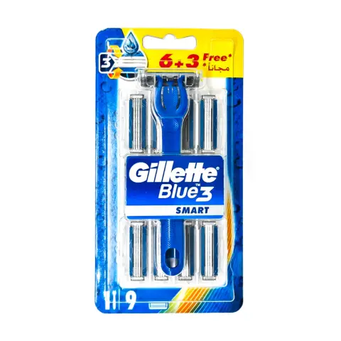 Gillette Blue 3 Smart Disposable Razors 6+3 Pack