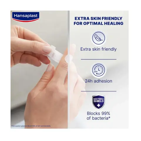 Hansaplast Sensitive Hypoallergenic Gentle Wound Care Strips 20s thumbnail 2
