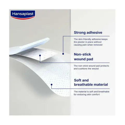 Hansaplast Sensitive Hypoallergenic Gentle Wound Care Strips 20s thumbnail 3