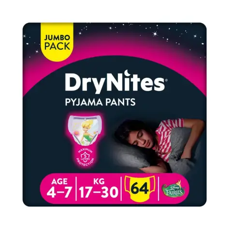 Huggies Drynites Bedwetting Pants for Girls 4-7 Years 16s thumbnail 1